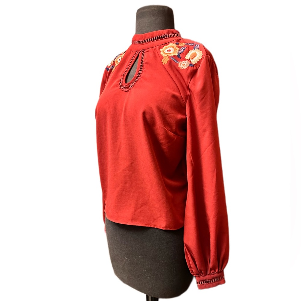 Derek Heart Brand SZ Small Maroon Vintage Top